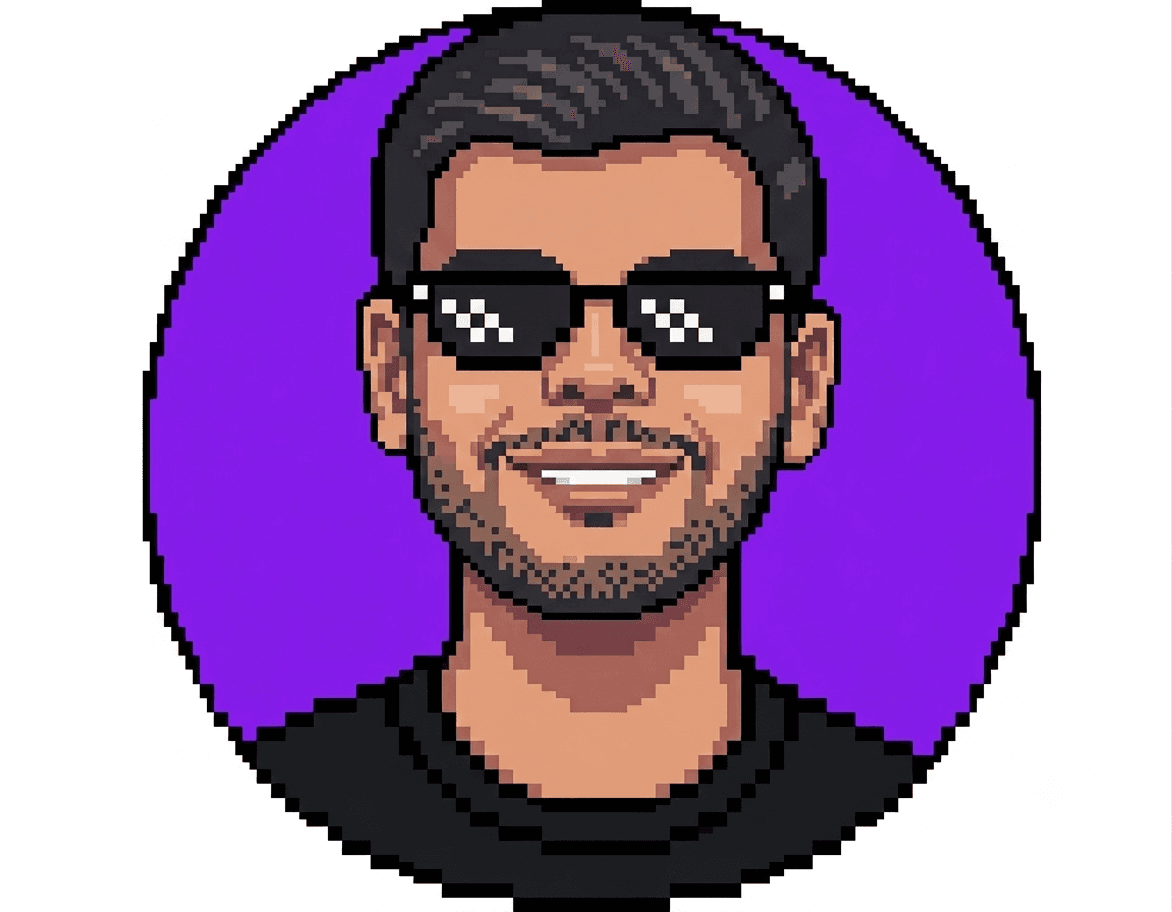 Pixel art portrait of Aditya Negandhi